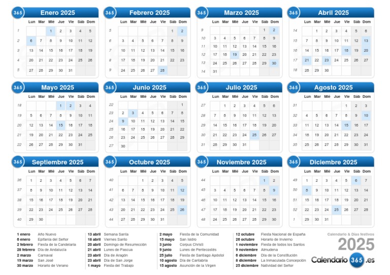 Calendario 2025 PDF PDF Pascua de Resurrección Pentecostés