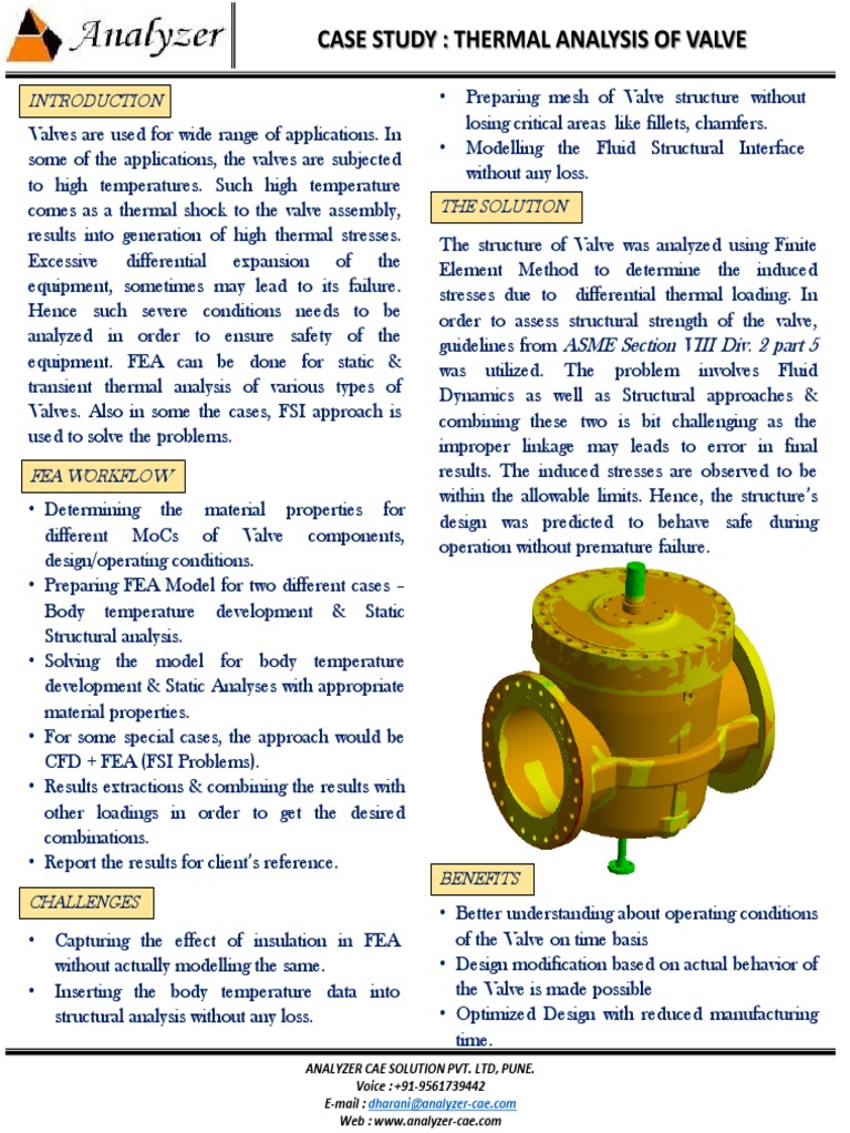 Thermal Analysis of Valve Structures | PDF | Finite Element Method ...