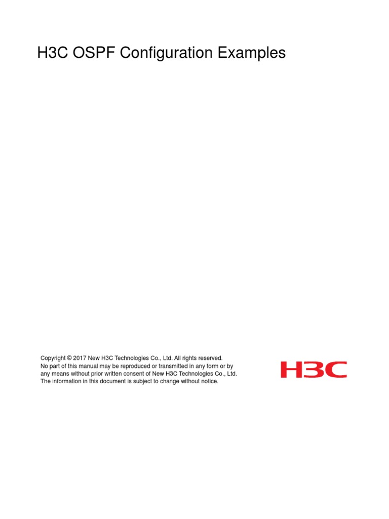 H3C 05Layer 3 IP Routing Configuration ExamplesH3C OSPF