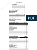 Daily management checklists for production leaders