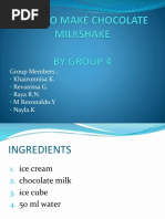 How To Make Chocolate Milkshake