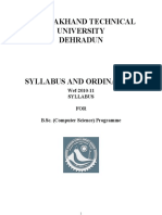 Uttarakhand Technical University Dehradun: Wef-2010-11 Syllabus FOR B.Sc. (Computer Science) Programme
