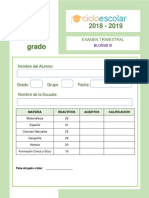 Examen Trimestral Cuarto Grado Bloque III 2018-2hola