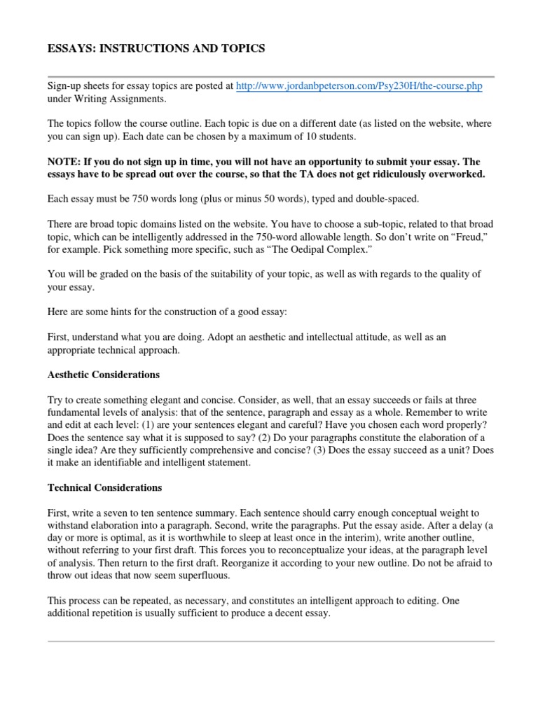 Hints On Writing Jordan Peterson PDF PDF Essays Paragraph