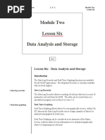 Module Two: Lesson Six: Data Analysis and Storage