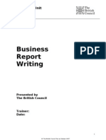 Report Writing Course Materials