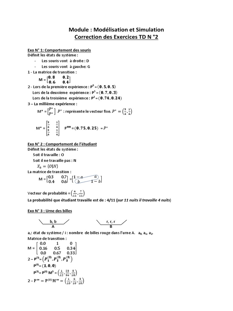 Correction TD 2 | PDF