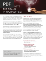 Brand Effect in Coffee