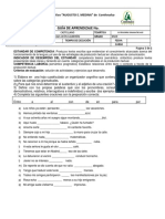 Actividad Categorías Gramaticales