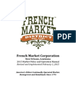 French Market Corporation: 2015 Market Policy and Operation Manual