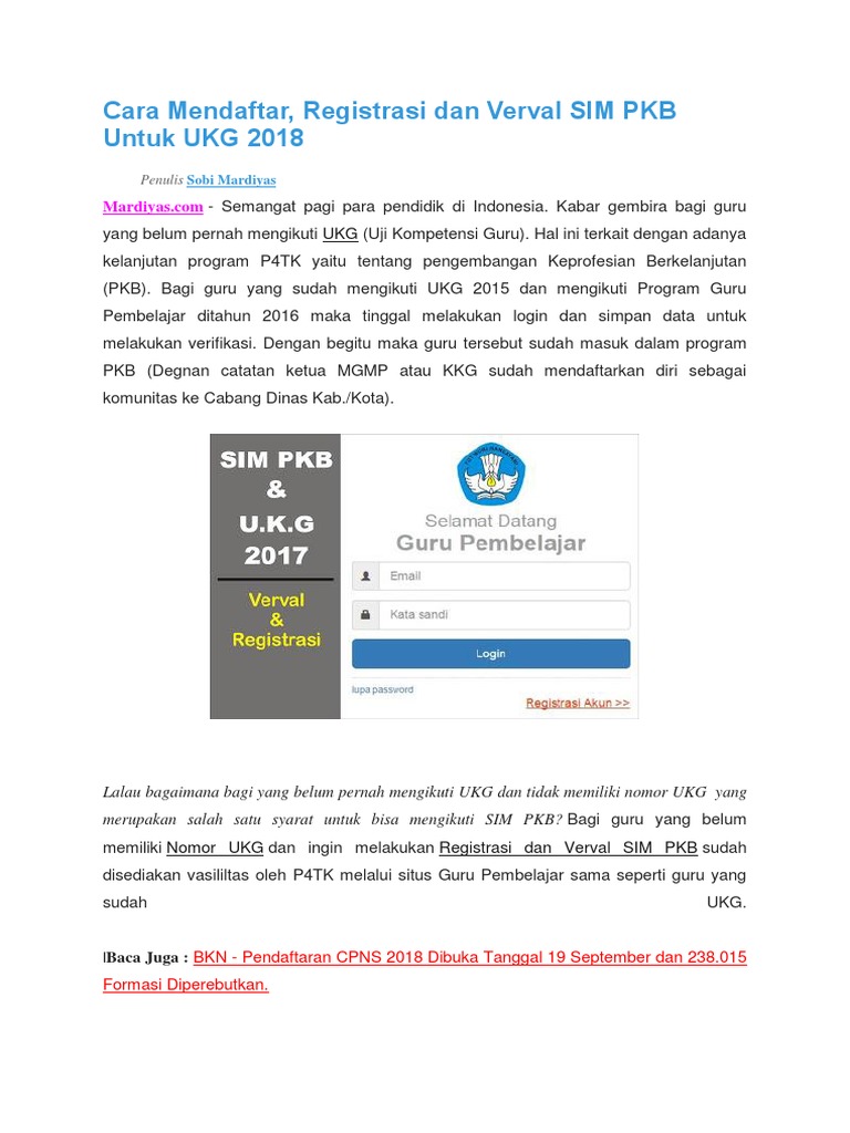 Panduan Registrasi SIM PKB 2018 | PDF | Bisnis | Pengelolaan Keuangan ...