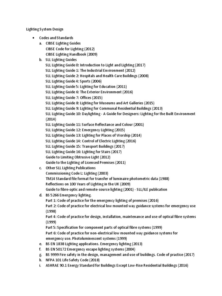 Lighting System Design PDF Lighting Economic Sectors