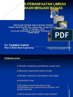 Rancangan dan Instalasi Biogas Plastik PE / Tangki air skala rumah tangga