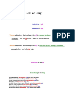 Adjectives of Emotions Ed - Ing