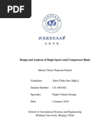 Research Proposal for Axial Compressor Blade