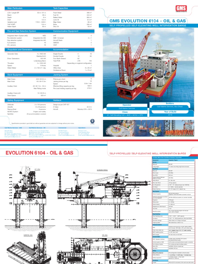 GMS Evolution 6104 Well Intervention Barge | PDF | Nature