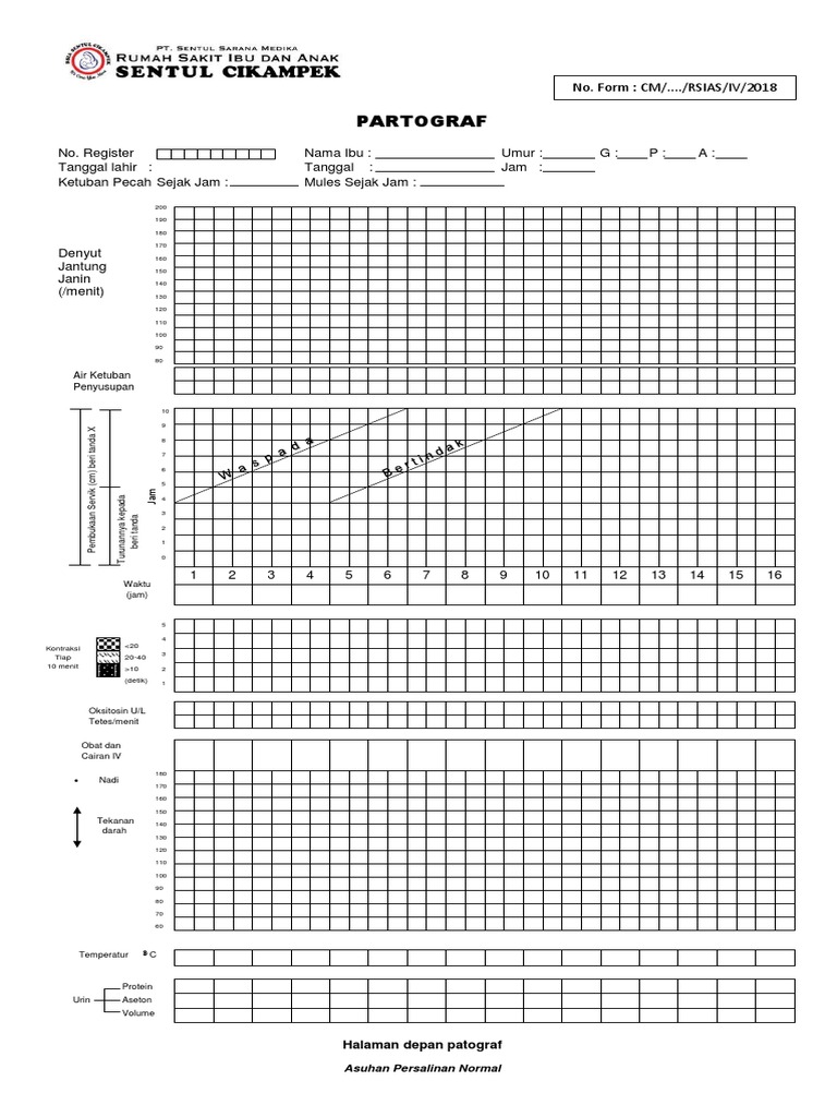 Formulir Partograf Persalinan | PDF