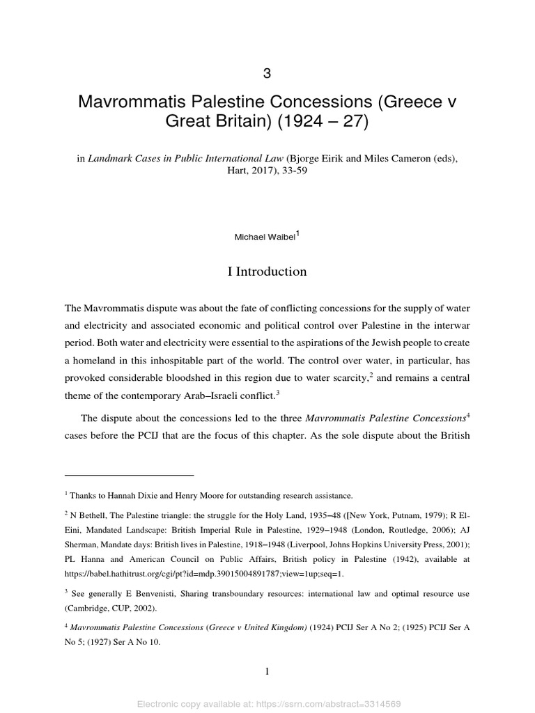 SSRN Id3314569 PDF | PDF | British Mandate For Palestine (Legal