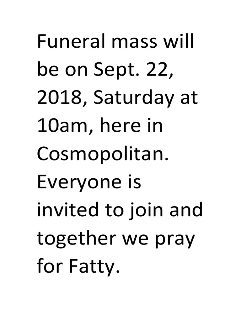 Funeral Mass Announcement PDF