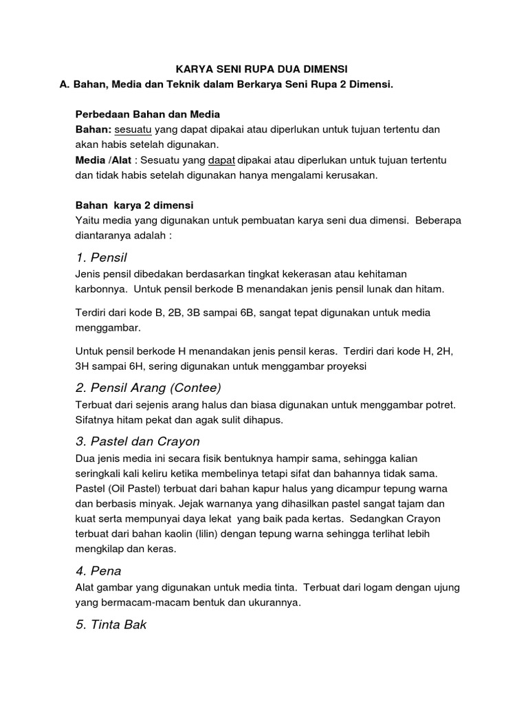 Bahan Yang Di Gunakan Pada Dua Dimensi Pdf