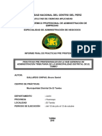 Informe Final de Practicas Pre Profesionales PDF