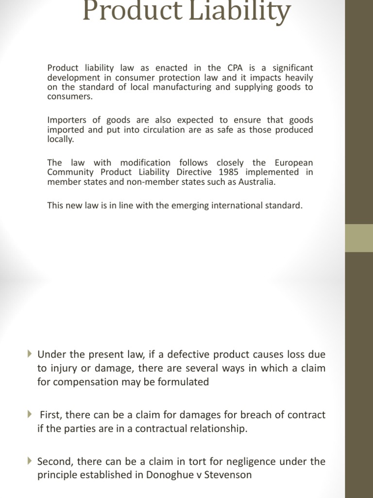 Product Liability. My Version | PDF | Product Liability | Tort