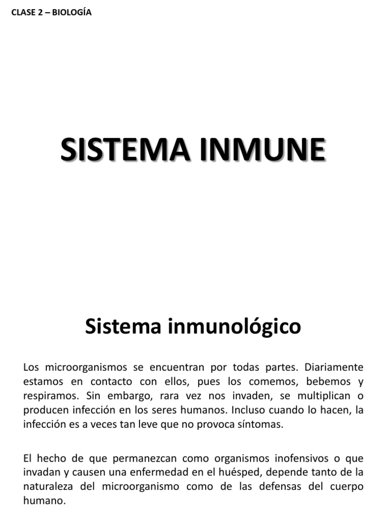 Clase 2 Sistema Inmune Pdf Sistema Inmune Linfocitos