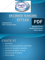 Effective Decision Making: Steps, Styles and Key Considerations