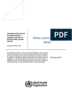 Determination of Risk of HL Due to Exposure to Recreational Sounds