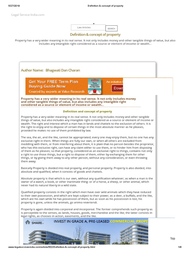 PROPERTIES DEFINITION MEANING intelligence overview