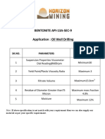 Bentonite API 13a Section 9