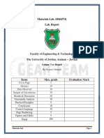 Materials Lab. (0944374) Lab. Report: Total