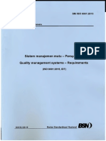 SNI ISO 9001 Tahun 2015 Sistem Manajemen Mutu - Persyaratan - Monolingual