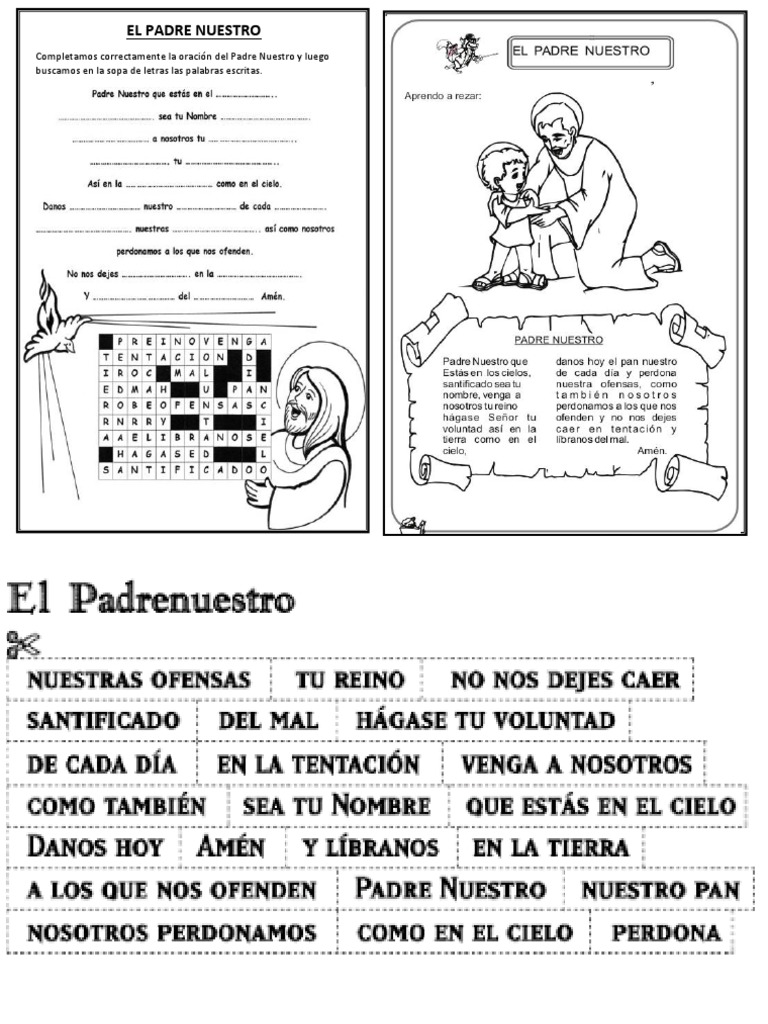 Arriba 107+ imagen padre nuestro para imprimir - Abzlocal.mx