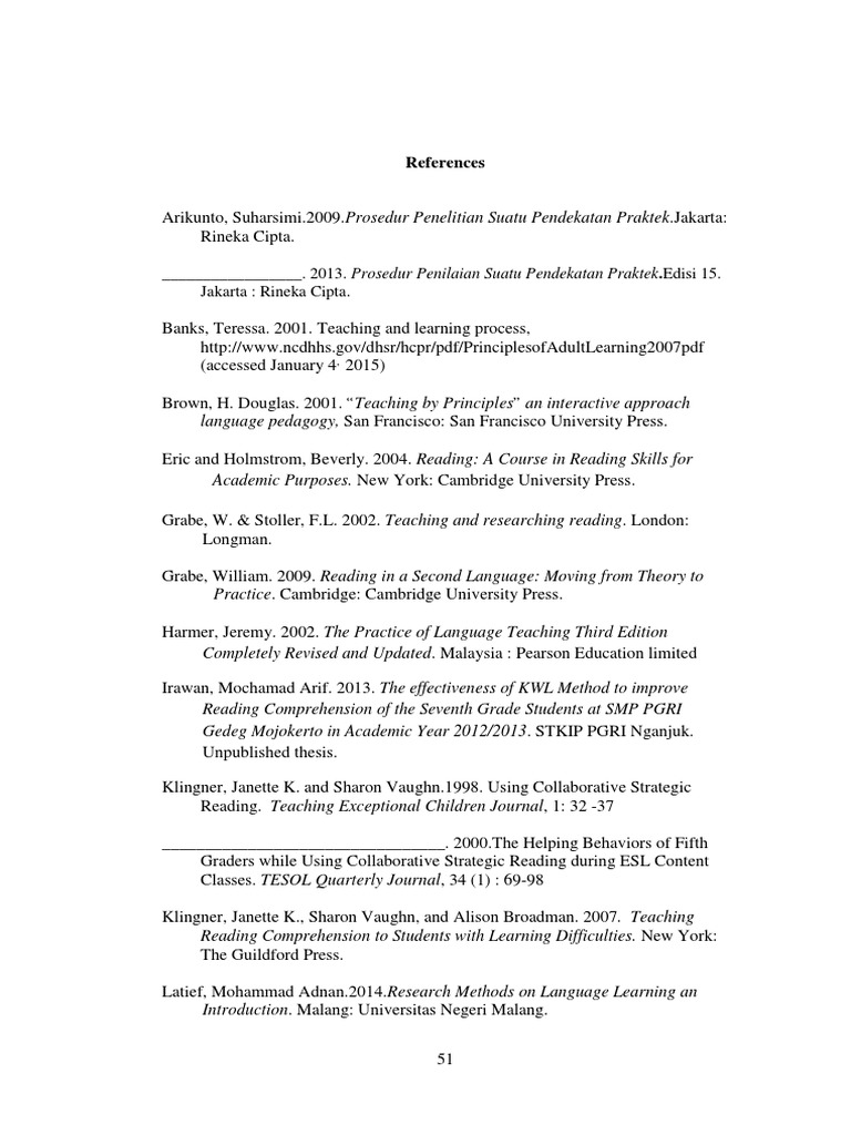 References | PDF | English As A Second Or Foreign Language | Linguistics