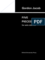 JACOB Five Pieces For Solo Cl. - O.U.P.