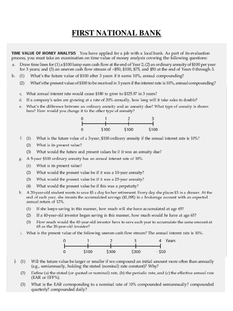 First National Bank Overview | PDF
