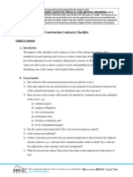 Construction Contracts Checklist En