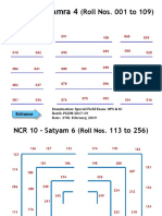 NCR 9 - Vinamra 4: (Roll Nos. 001 To 109)