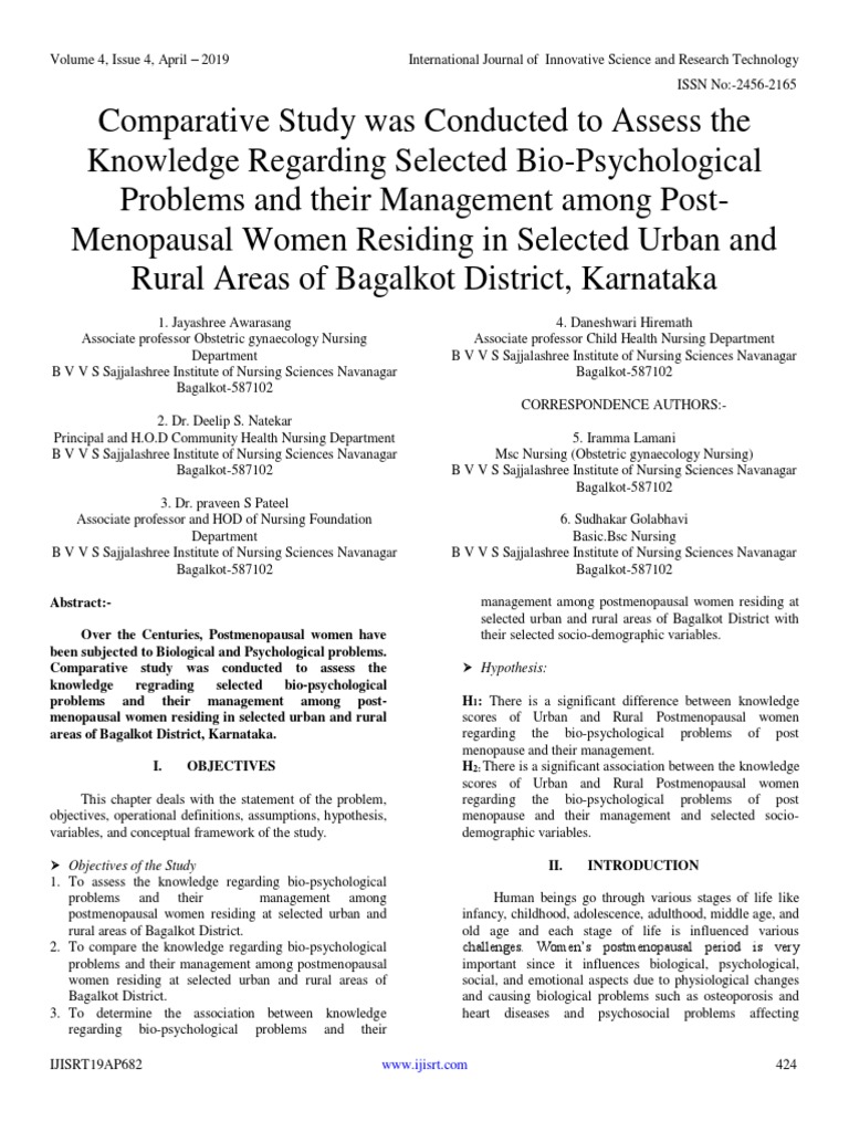 Comparative Study was Conducted to Assess the Knowledge Regarding ...