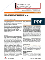 Helicobacter Pylori:: Management in 2013