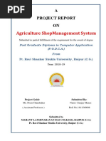 Agriculture Shopmanagement System: A Project Report On