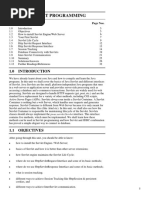 Unit 1 Servlet Programming: Structure Page Nos