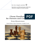 Chess Handbook For Parents and Coaches: Ronn Munsterman