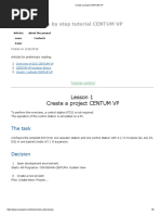 Maxplant: Step by Step Tutorial Centum VP