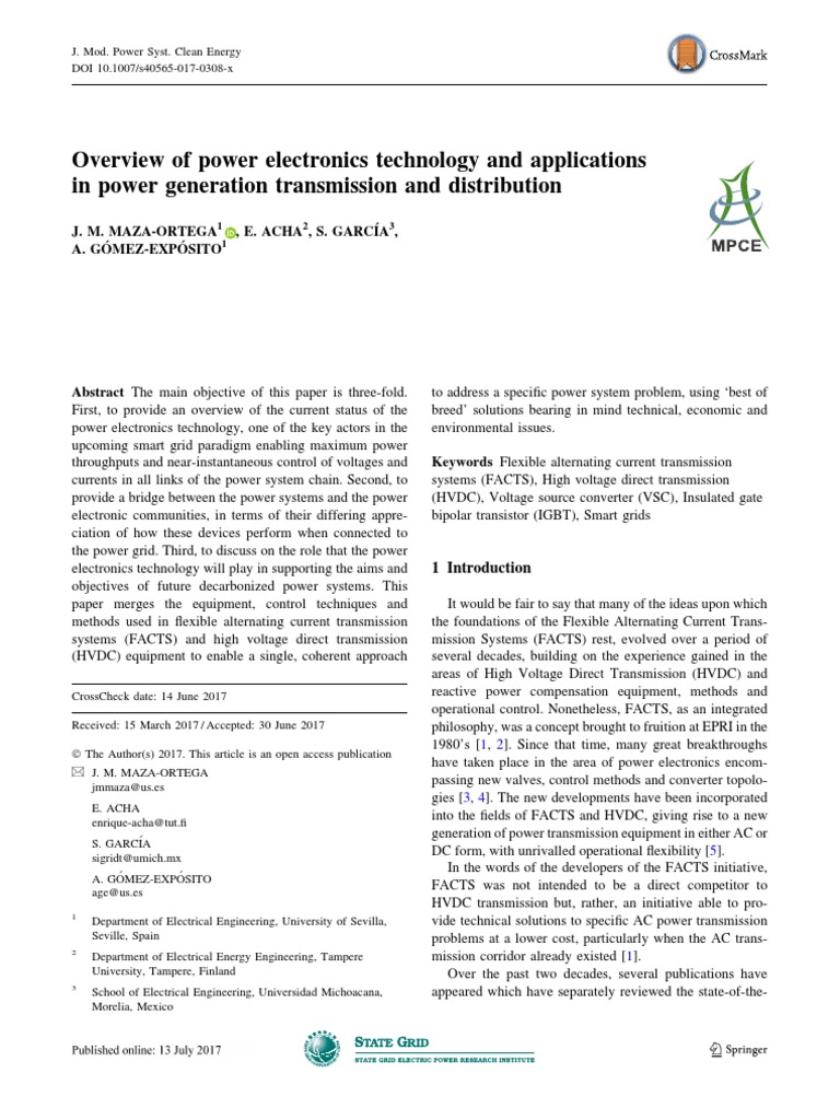 Overview of Power Electronics Technology and Appli PDF | PDF | High ...