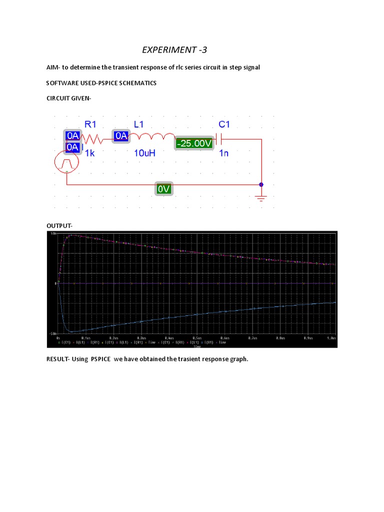 Transient Response of RLC Circuit | PDF | Technology & Engineering