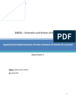 Experimental Determination of Mass Moment of Inertia of A Conrod