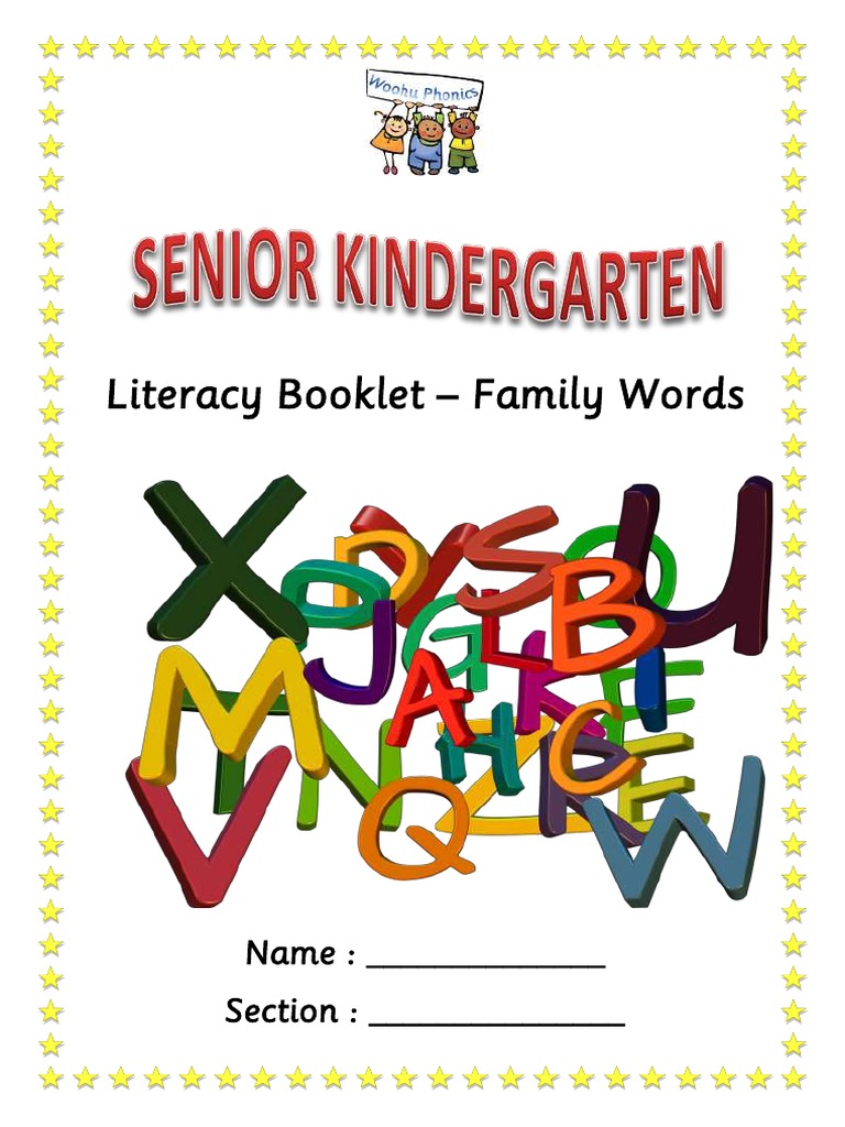 Literacy Booklet - Family Words Cover Page WTH Woohu Phonics Logo | PDF ...