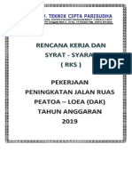 Rks Peningkatan Jalan Peatoa Loea